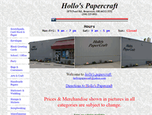 Tablet Screenshot of hollospapercraft.net